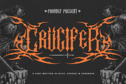 Crucifer – Dark Gothic Blackletter F, a Blackletter Font by Letterara (Thumbnail 1 of 15)