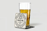 Beer Coaster Mock-up, a Product Mockup by zippypixelstudio (Thumbnail 1 of 2)