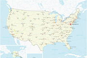 Map of the United States of America, an Illustration by Vector Maps (Thumbnail 1 of 4)