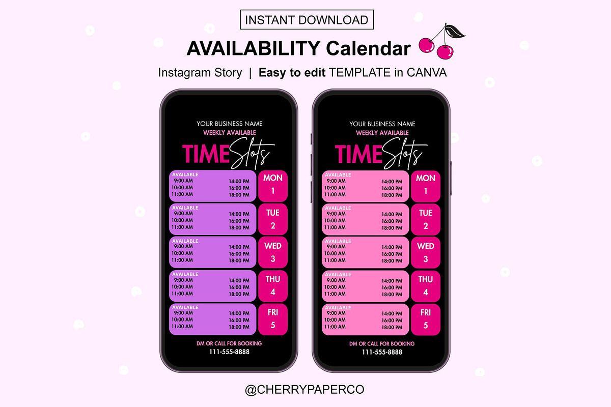 Instagram Story Canva Template, a Social Media Template by Cherry Paper Co (Photo 1 of 3)