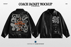 Coach Jacket Zipper Mockup, a Hoody Mockup by Irhasalfahad