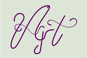Elegant Flourish Script Typography