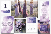 Violet wedding invitation suite, an Invitation Template by digital_essence (Thumbnail 4 of 4)