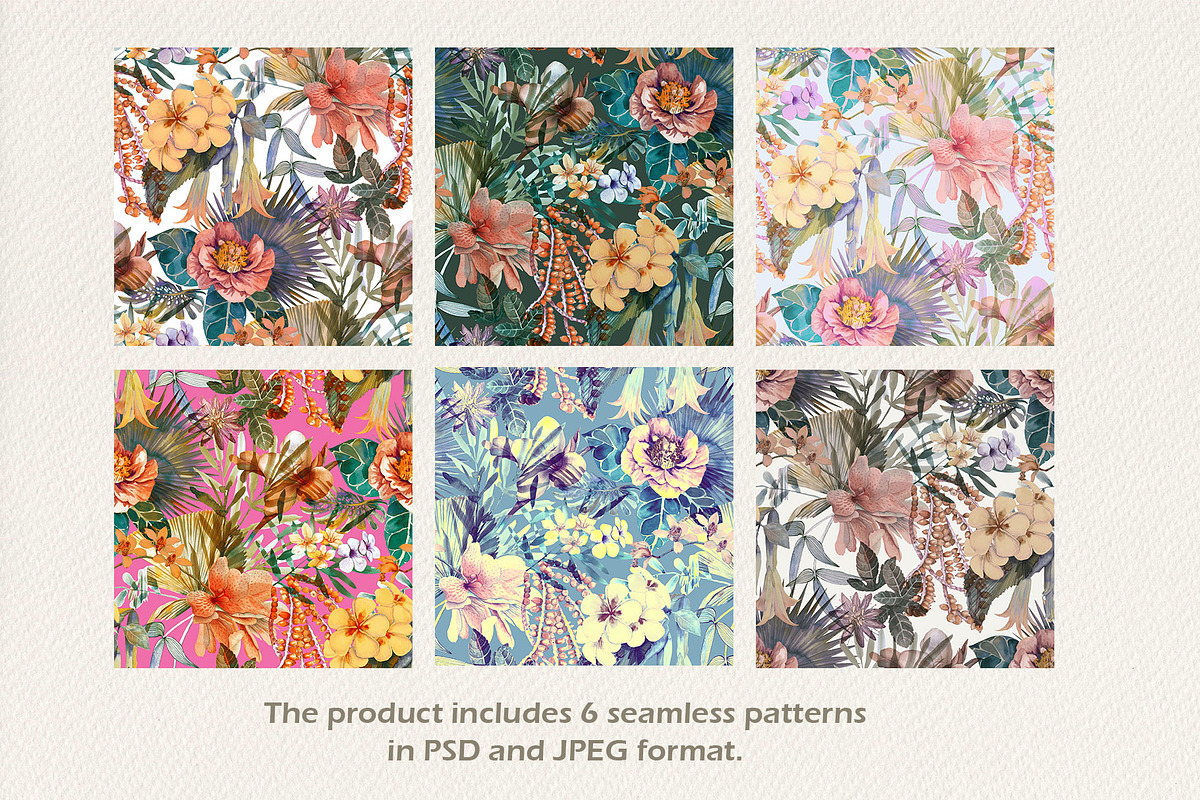 Daydream. Tropical patterns, a Pattern Graphic by emeraldthue (Photo 5 of 7)