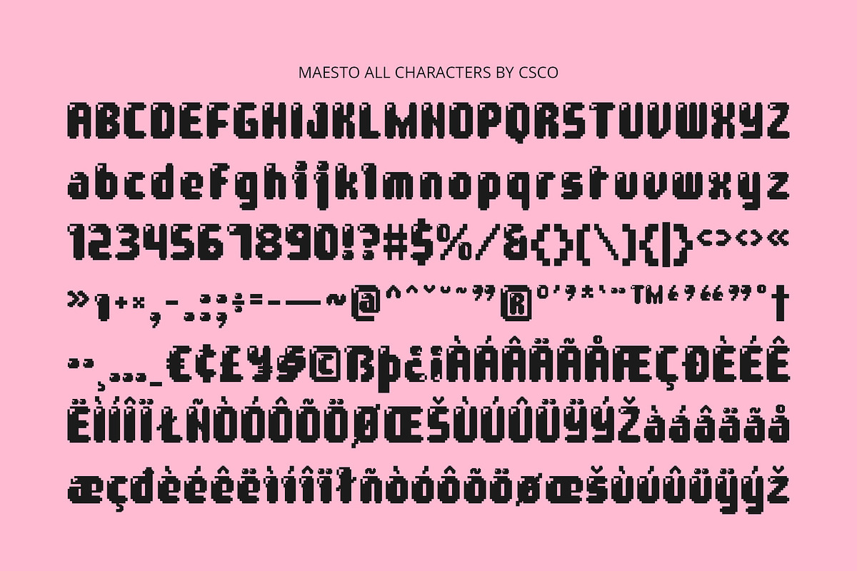Maesto – Pixel Font, a Sans Serif Font by Craft Supply Co. (Photo 8 of 8)