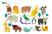 Animals Kids Clipart, an Animal Illustration by AnkaDrozd (Thumbnail 3 of 6)