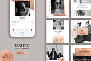 Rustic Instagram Posts + Free File, a Social Media Template by The Urban Paper (Thumbnail 1 of 6)