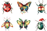 Quirky Christmas Insects Clipart, an Illustration by CraftArtStudio (Thumbnail 3 of 6)