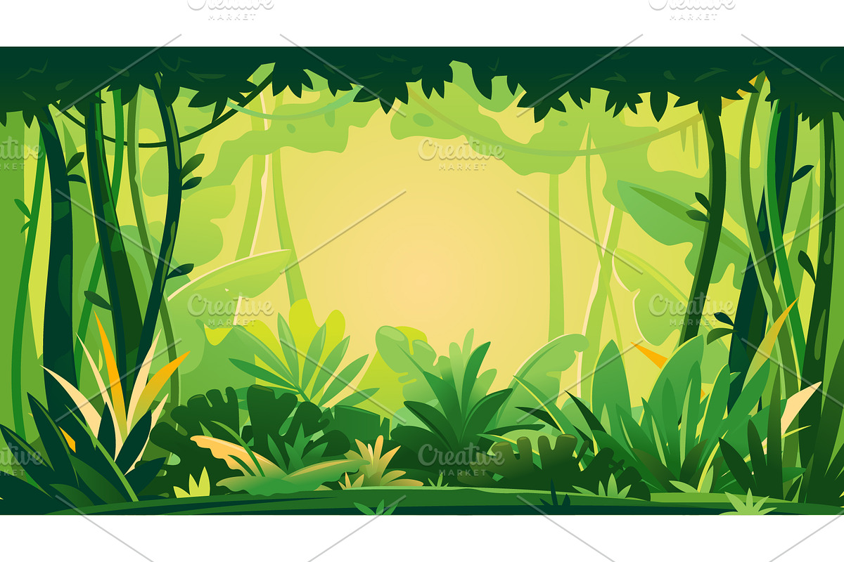 Jungle plants topical forest, an Illustration by Oceloti (Photo 1 of 2)