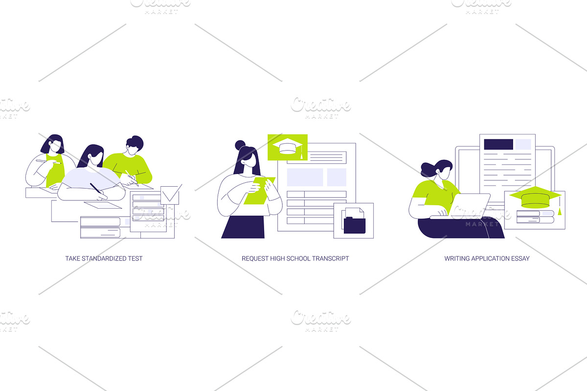 College admission process isolated, an Education Illustration by Visual Generation
