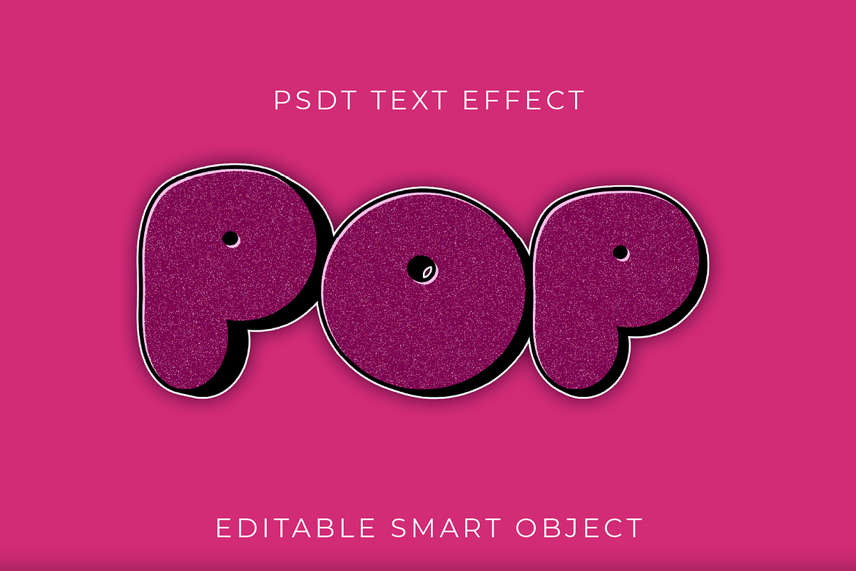 Glitter Bubble 3D Text Effect