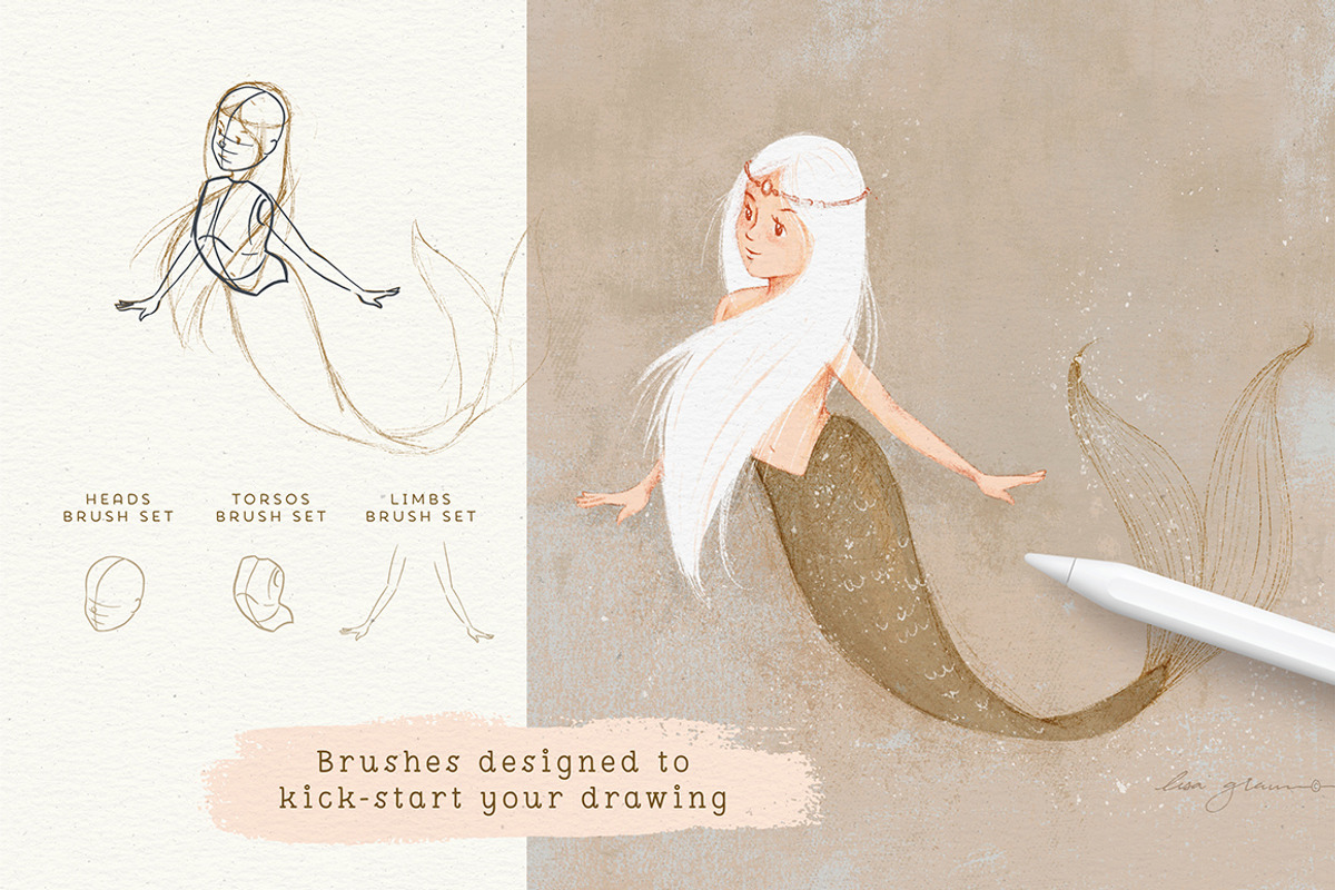 Procreate People Drawing Toolkit, a Brush Add-On by Lisa Glanz (Photo 3 of 14)