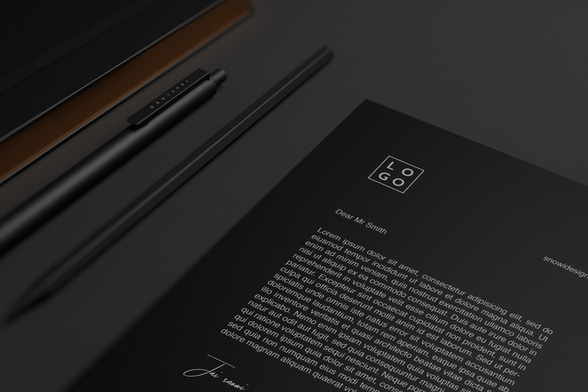 10 Minimal Black Stationary Mockups, a Print Template by S48 Mockups (Photo 10 of 10)