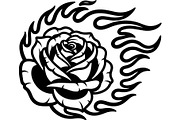 Flaming Rose Floral Ornament Vector, a Decorative Illustration by Designer_Momina (Thumbnail 7 of 21)