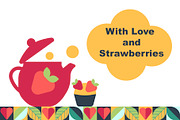 Modern Strawberry Mosaic Design Set, a Pattern Graphic by Lettering_Logo (Thumbnail 6 of 6)