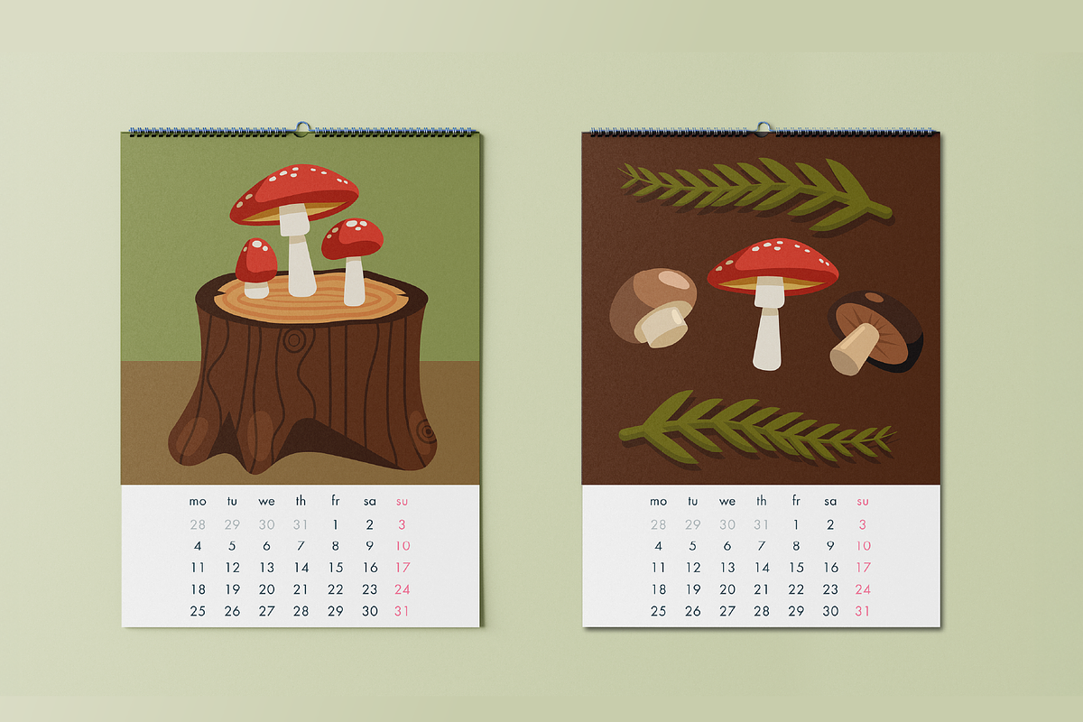 Wild Mushroom Illustrations, a Seasonal Illustration by ThePixelLibrary (Photo 8 of 10)