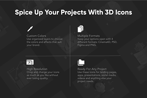 3D Business Analytics Icons