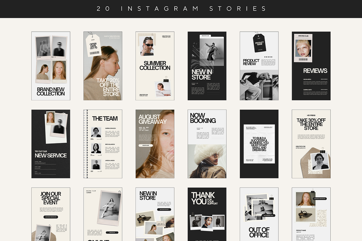 Modern Instagram Stories Posts Canva, a Social Media Template by Branding Babe Co. (Photo 3 of 7)
