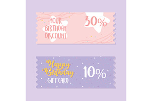 birthday gift cards, an Illustration by studiogstock