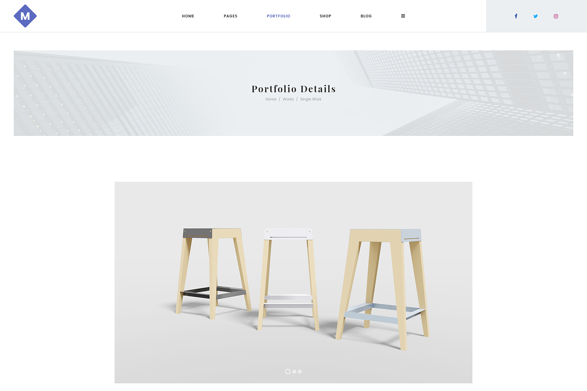 M - Minimal PSD Portfolio Template, a Landing Page Template by bigpsfan's SHOP (Photo 13 of 24)