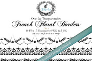 Vintage Floral Border Overlays #1, an Illustration by Le Paper Cafe (Thumbnail 1 of 3)