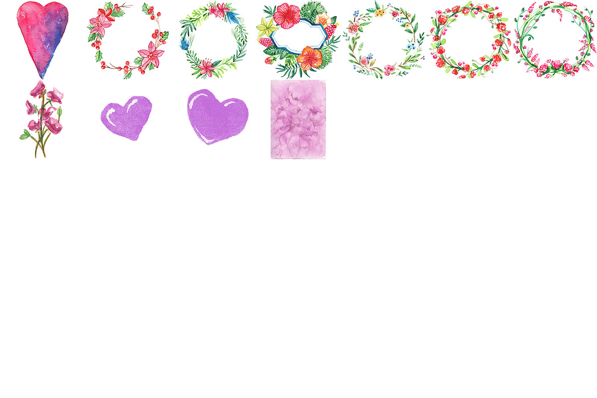 Super Pink Floral Bundle 151 PNGs, a Texture Illustration by LilyBoo Clipart (Photo 7 of 7)