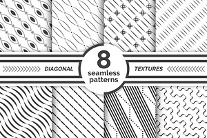Set of diagonal seamless patterns