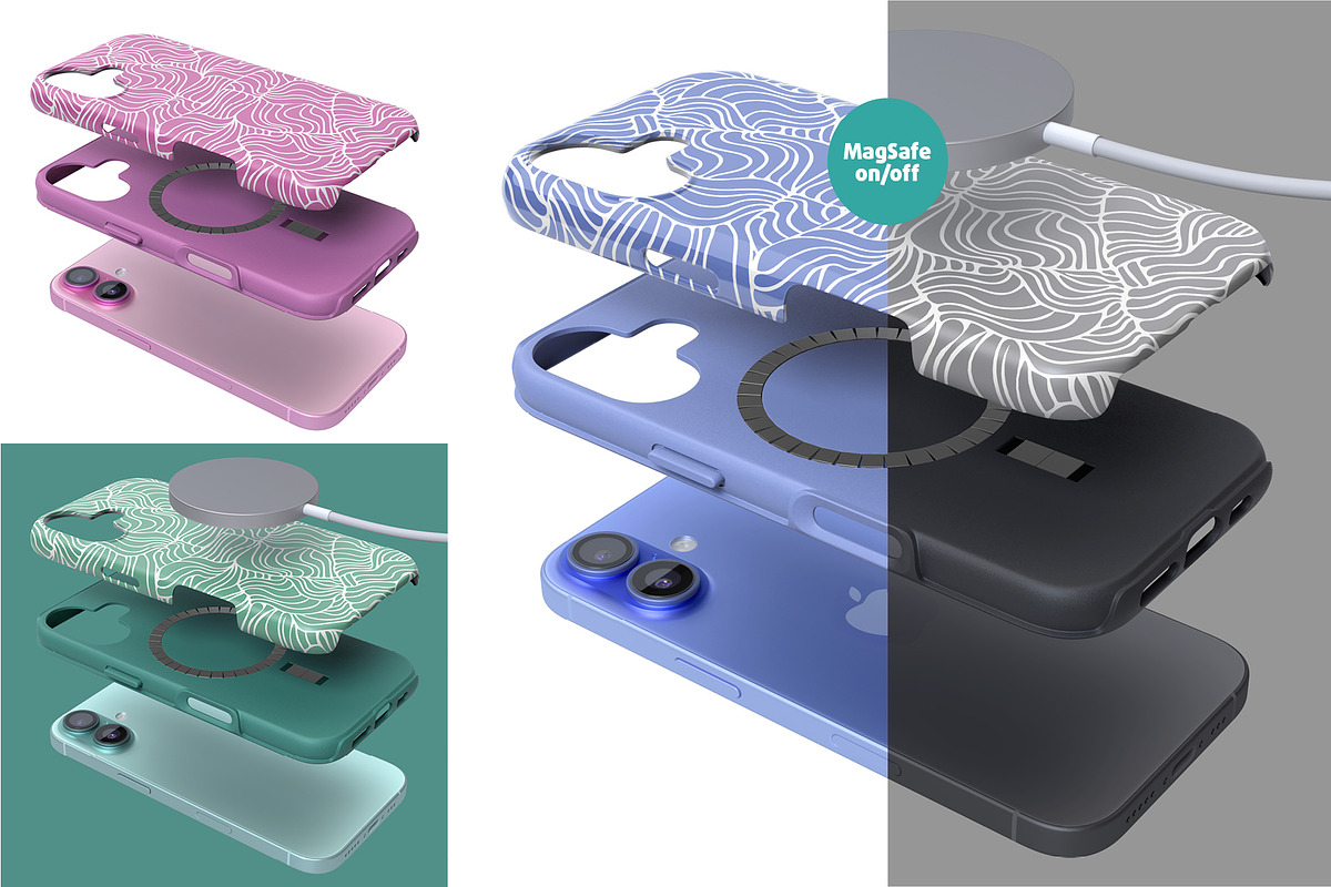 iPhone 16 Tough Case Mock-up, an iPhone Mockup by Colatudo Store (Photo 4 of 10)