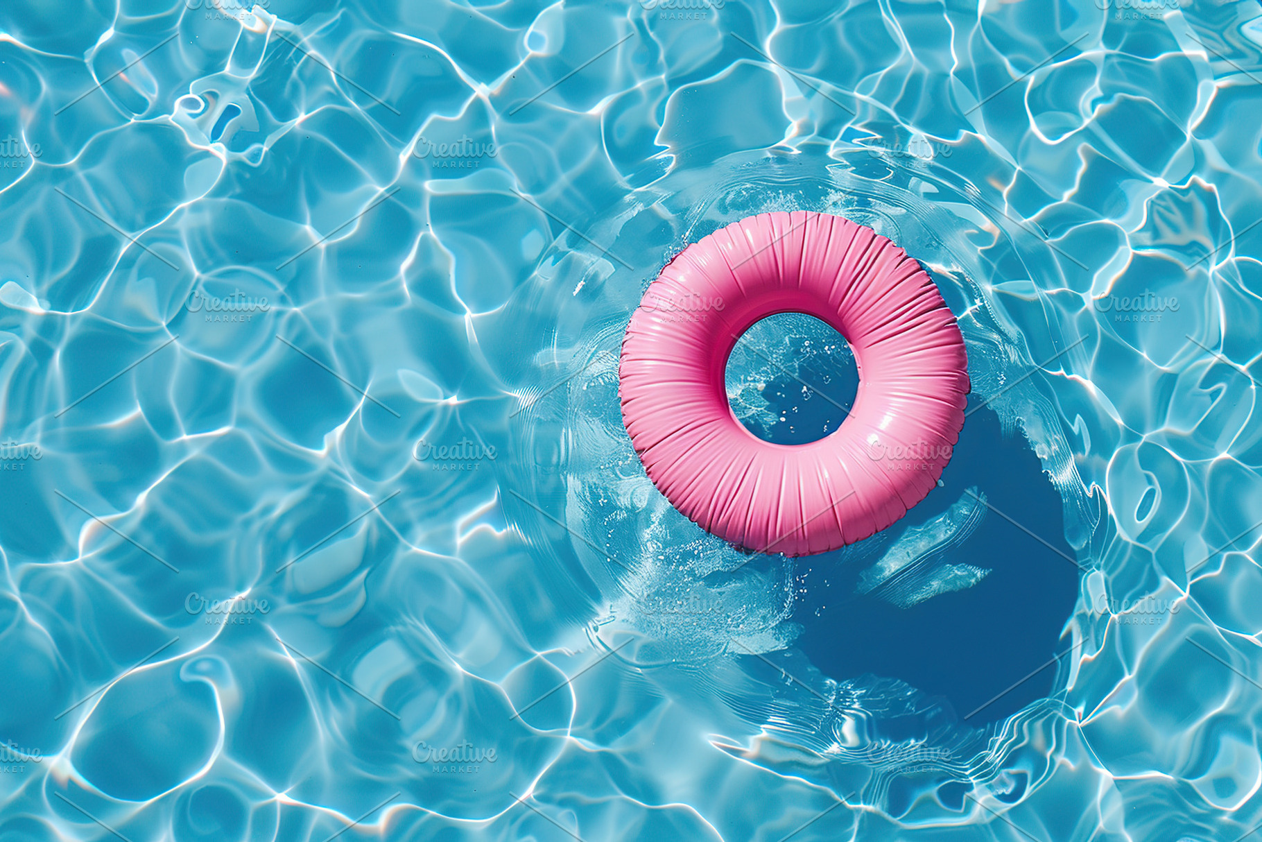 Inflatable ring on water in swimming pool, an Arts & Entertainment Photo by AlyaAnd