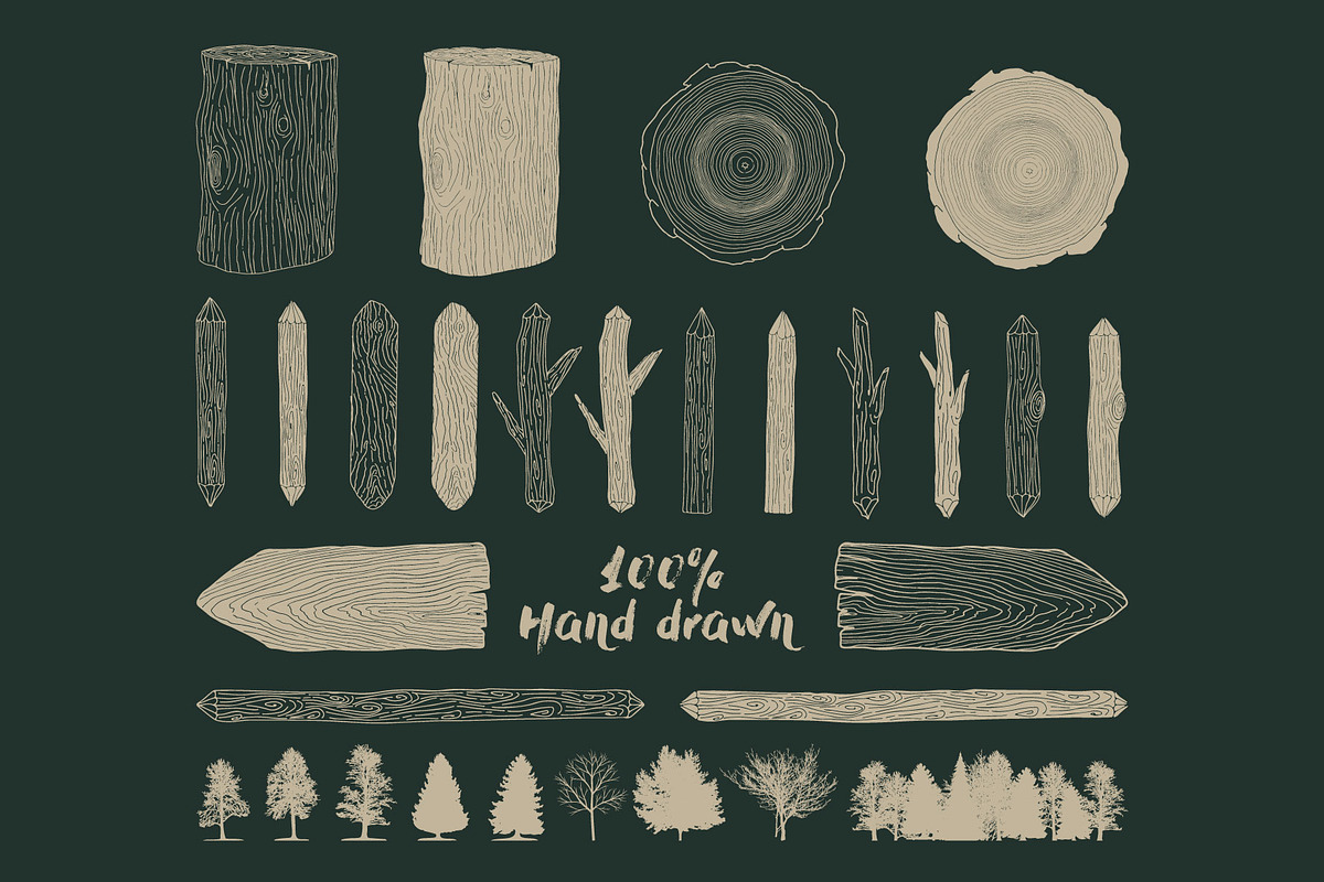 Wood Grain & Tree Texture Vector, a Texture Illustration by Seaquint (Photo 3 of 5)