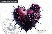 Dark Valentine Hearts clipart Set, a Seasonal Illustration by ThatsDesignArt (Thumbnail 5 of 10)