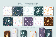Ocean Seamless Patterns Pack, a Pattern Graphic by JulzaArt (Thumbnail 2 of 11)