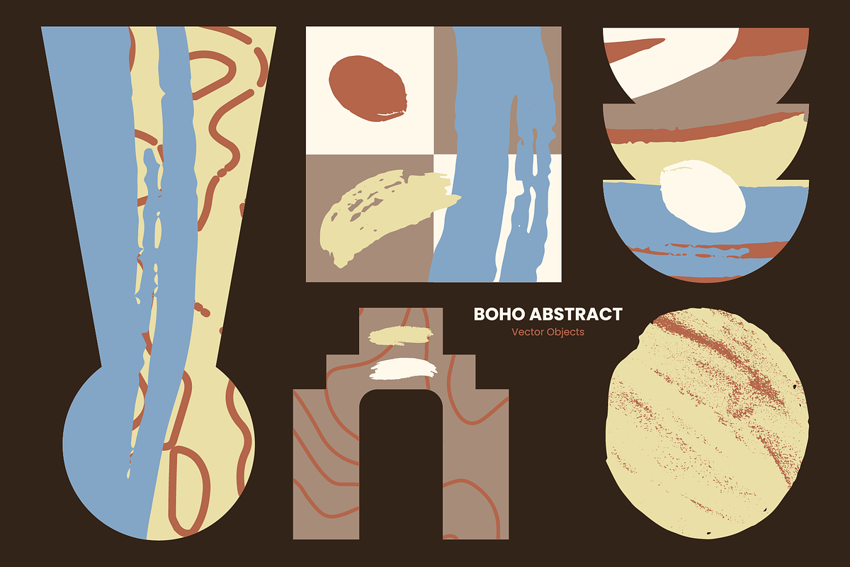 Boho Abstract Vector Objects, an Object Graphic by The Fake PNG (Photo 5 of 5)