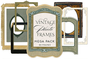 Vintage Photo Frames Mega Pack