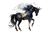 Watercolor Night Unicorn Clipart Bun, an Object Graphic by Regulrcrative (Thumbnail 6 of 7)