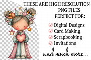 Whimsical Valentine Fairy Clipart, an Illustration by Daily.Designs (Thumbnail 2 of 6)