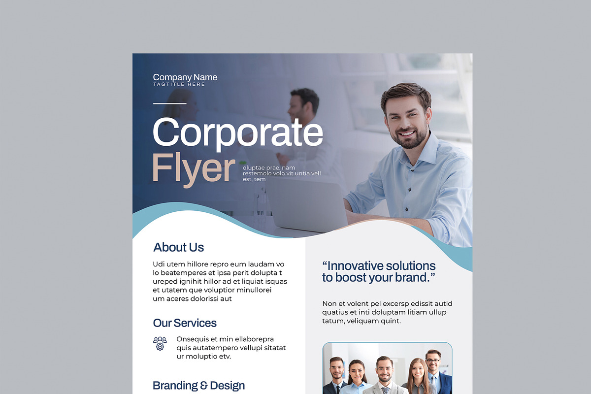 Corporate Flyer Template, a Flyer Template by MightyDesign (Photo 4 of 8)
