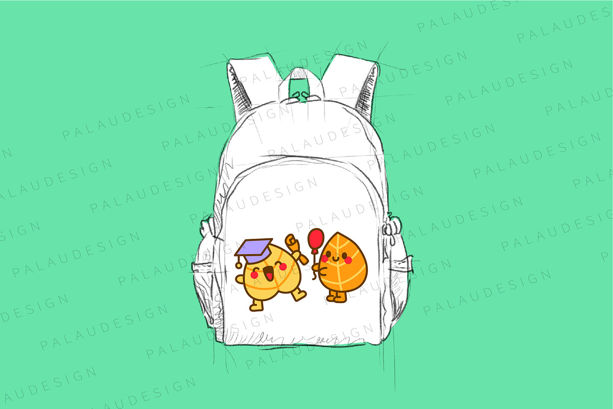Cute Kawaii Autumn Leaf Couple, a Seasonal Illustration by Palau (Photo 7 of 12)