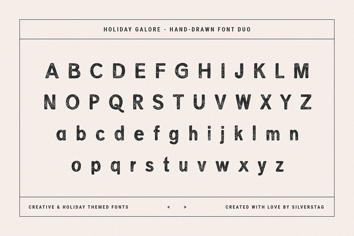 Holiday Galore - Hand-Drawn Font Duo, a Sans Serif Font by SilverStag Type Foundry (Photo 31 of 39)