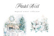 Pastel Noel - Magical Winter Set, a Seasonal Illustration by studioequinox (Thumbnail 6 of 10)