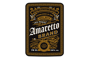 Vintage bottle label design, a Flyer Template by OneVectorStock