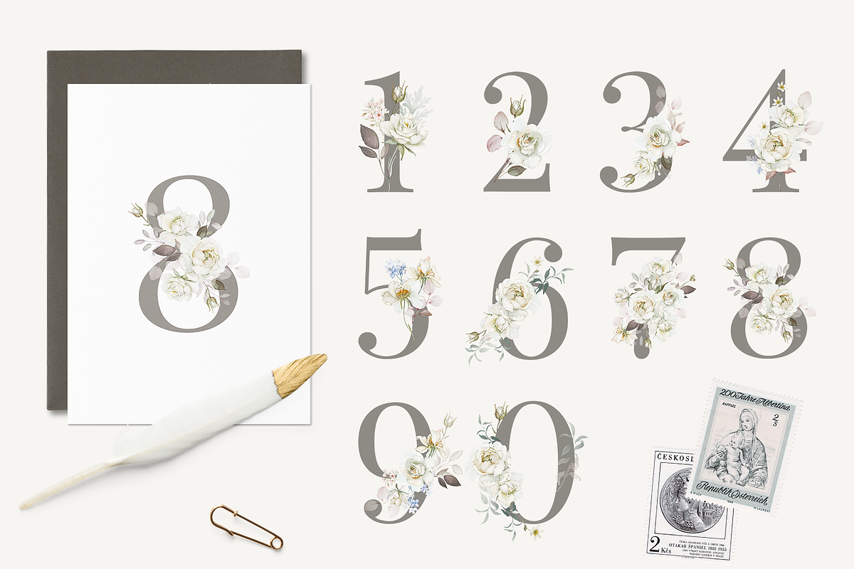 Garden Ivory Botanical Set, a Decorative Illustration by Karma (Photo 11 of 20)