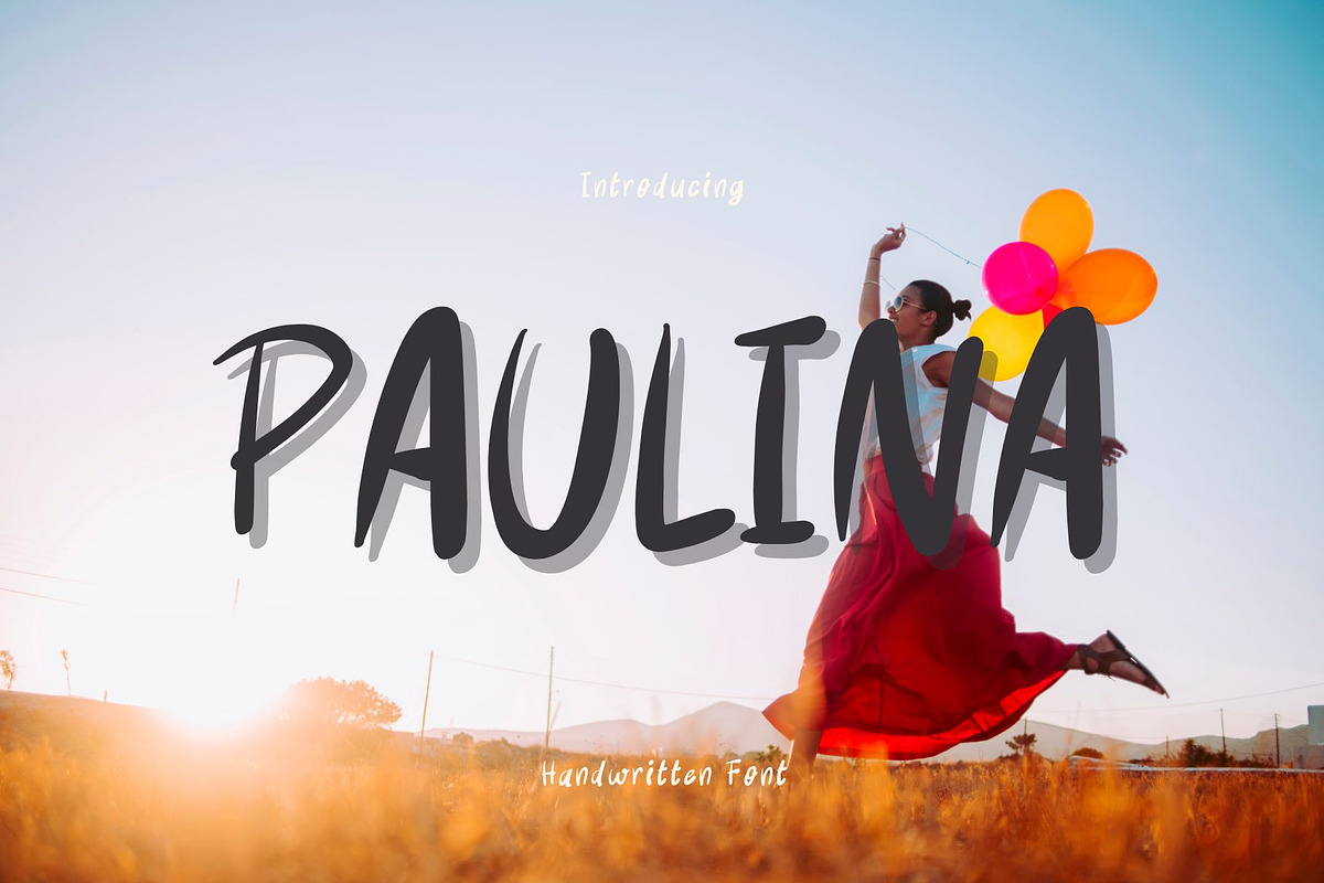 Paulina is a cute handwritten font, a Handwritten Font by Brown Cupple (Photo 1 of 5)
