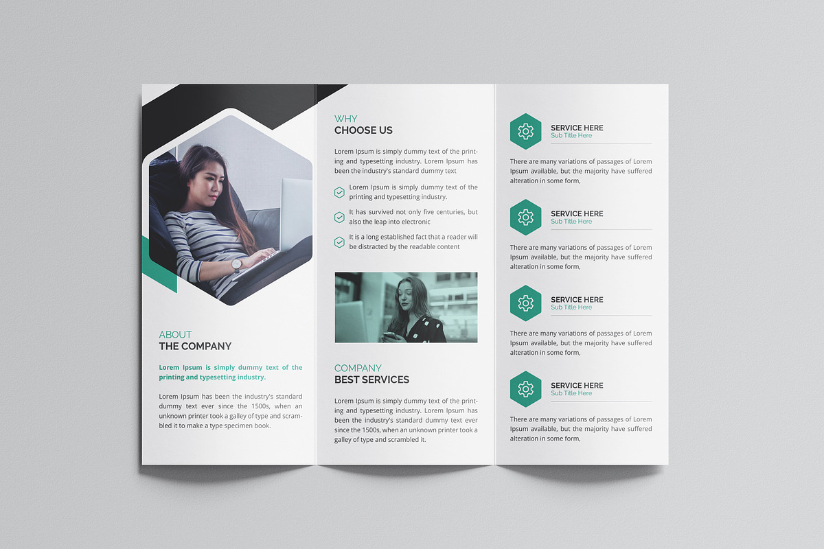 Modern Business Trifold Brochure, a Brochure Template by VectStock (Photo 3 of 3)