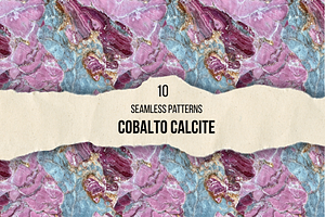 Cobalto Calcite Seamless Patterns