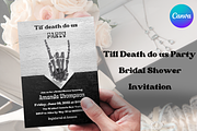 Til Death Party Bridal Shower Invite, an Invitation Template by Patterndigitpics (Thumbnail 1 of 6)