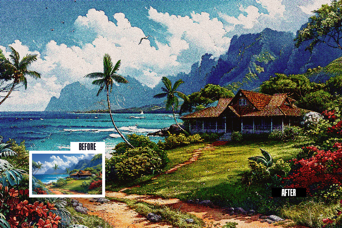 Riso Retro Print Photo Effect, a Layer Style Add-On by iDoodle Studio (Photo 4 of 5)