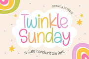 Twinkle Sunday - Christmas Font, a Handwritten Font by Keithzo (Thumbnail 1 of 8)