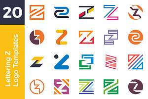 20 Logo Lettering Z Template Bundle