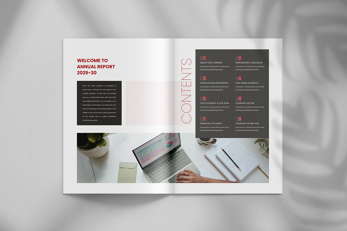 Annual report brochure template, a Brochure Template by Tanmoy Topu (Photo 3 of 12)